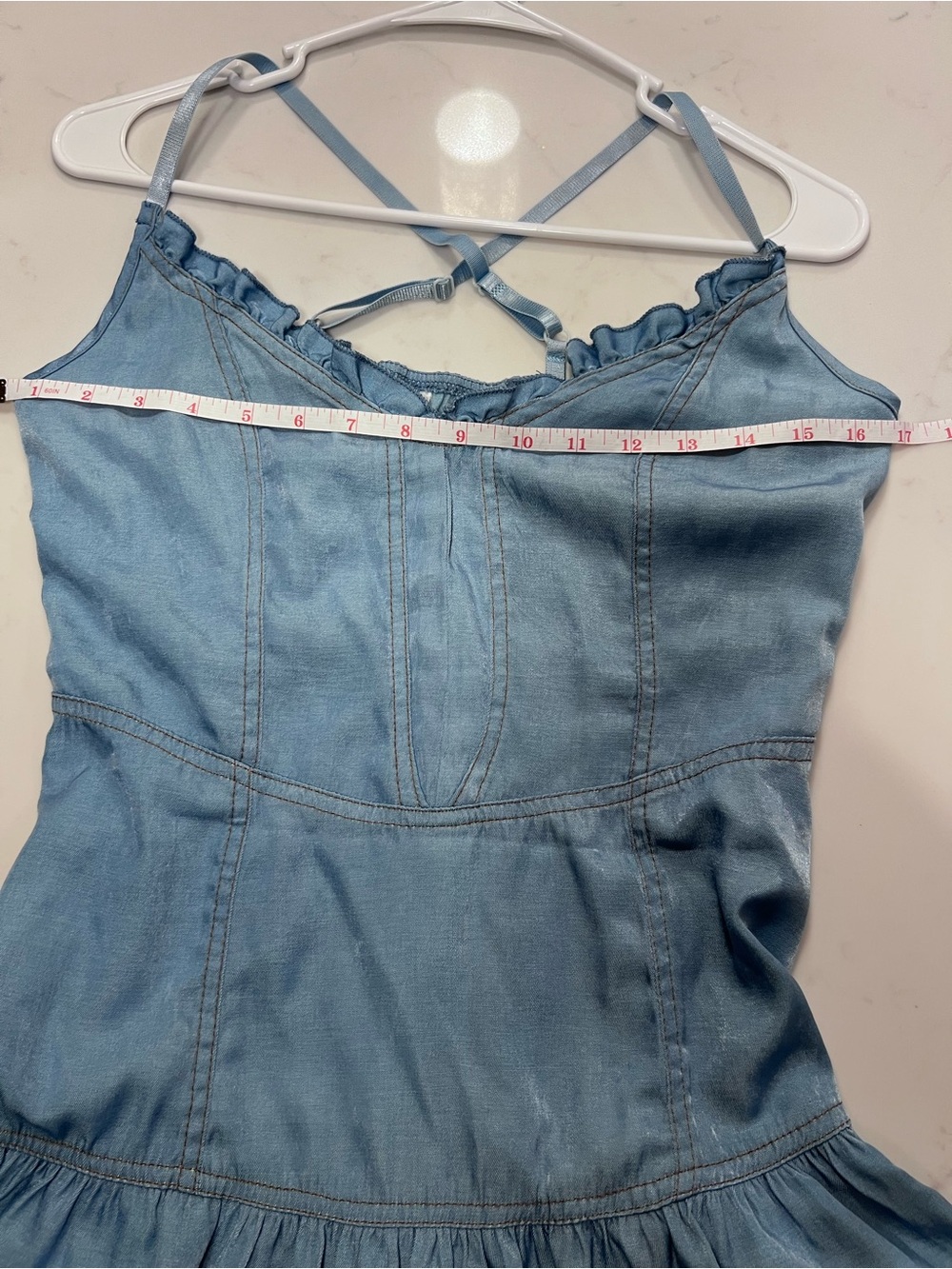 Light Blue Ruffle High-Low Dress - Picture 10 of 15